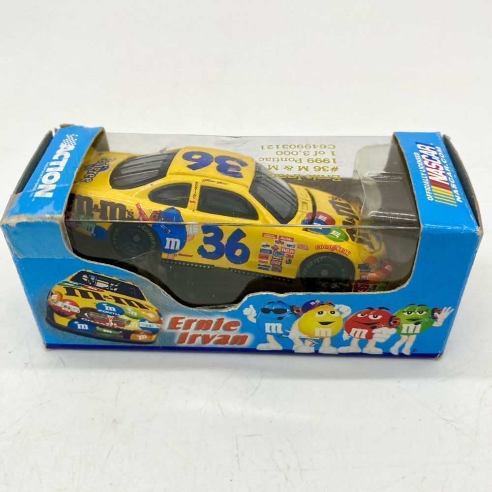 𝅺Action NASCAR 1999 Ernie Irvan Pontiac #36 1:64 scale Die Cast Car